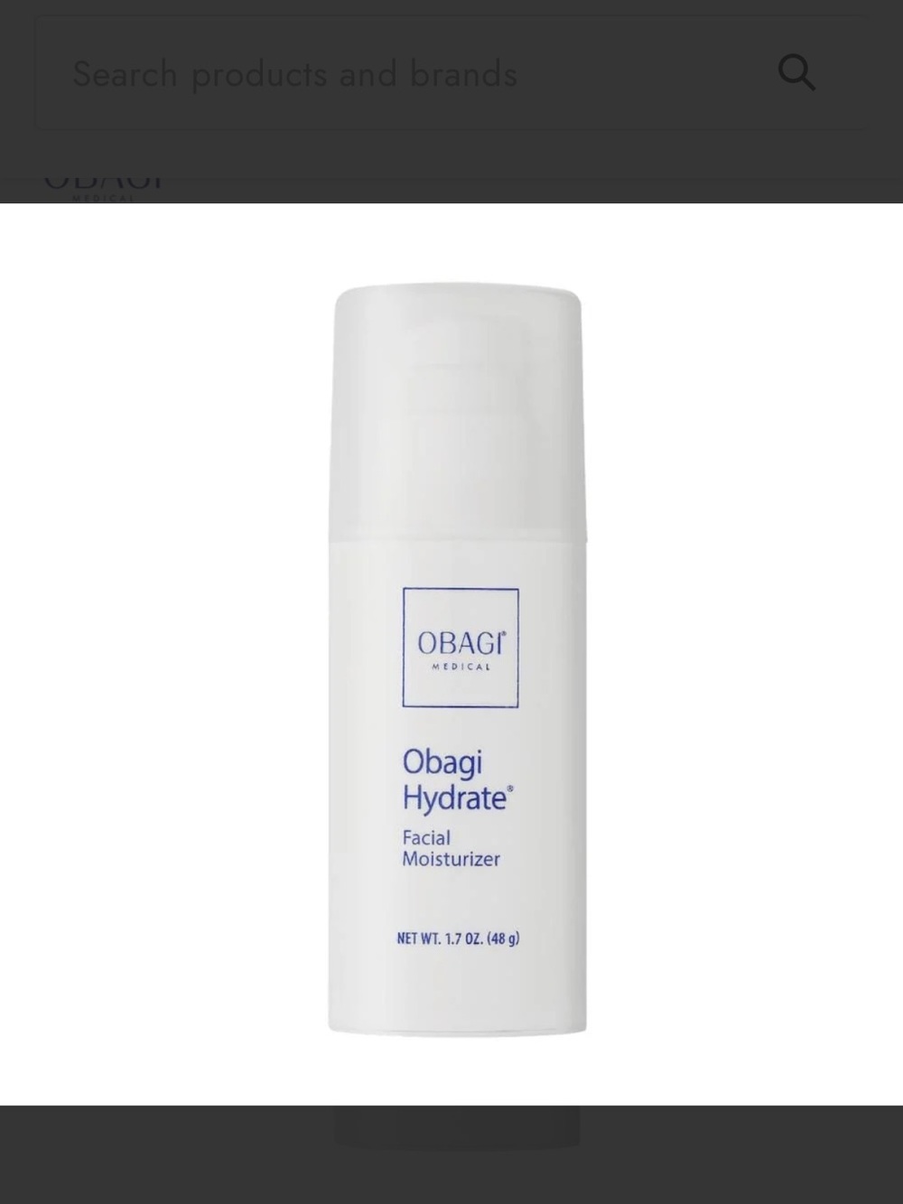 Obagi Hydrate Facial Moisturizer.